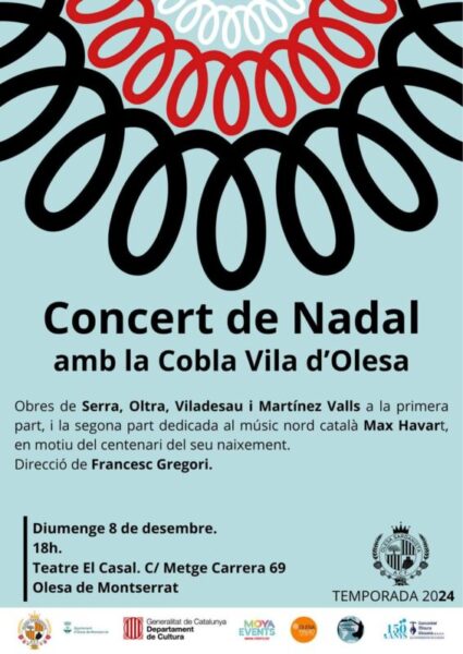 La Bustia cartell concert de Nadal Cobla Vila Olesa