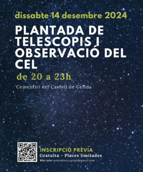 La Bustia cartell plantada de telescopis Gelida