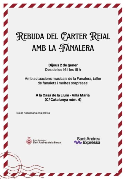 La Bustia cartell rebuda Carter Reial Sant Andreu