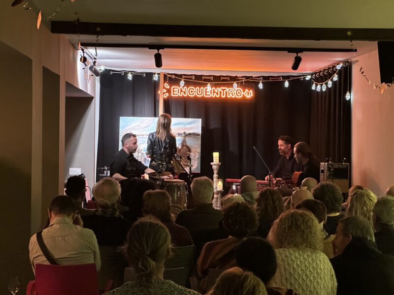 La Bustia Concert Conexiones musics i pintora Olesa a Encuentro Abrera 7