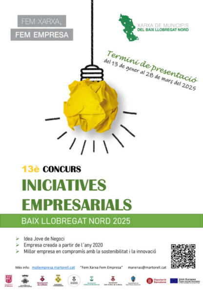La Bustia cartell 13e concurs iniciatives empresarials Baix Llobregat Nord 2025