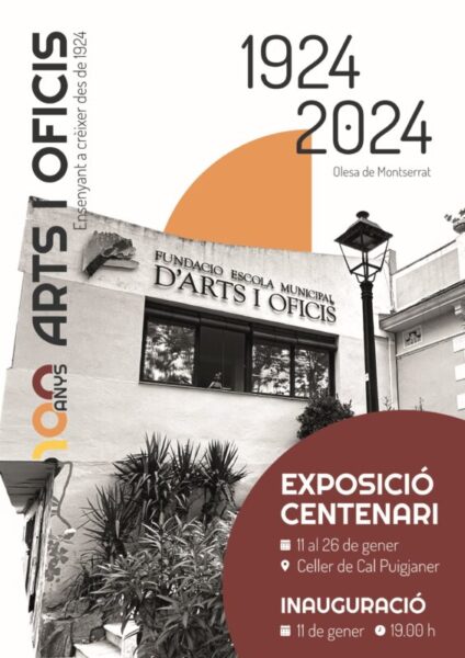 La Bustia cartell exposicio centenari Arts i Oficis Olesa