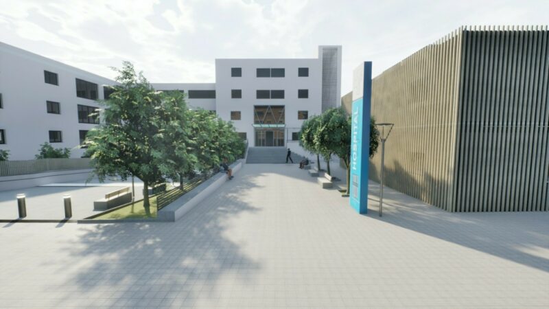 La Bustia render entrada Hospital Martorell