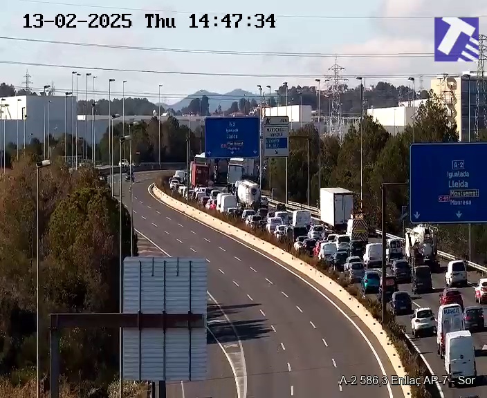 La Bustia accident A2 Abrera 2025