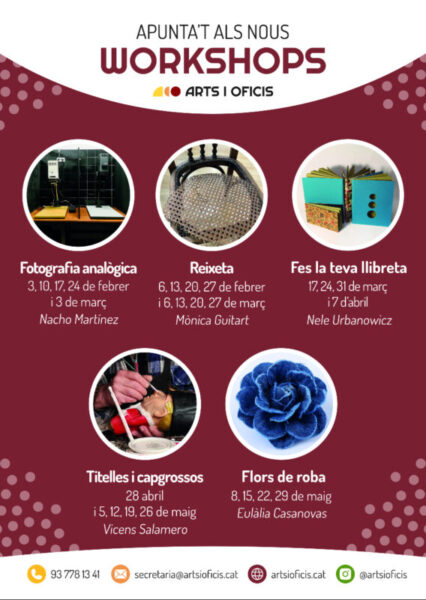 La Bustia cartell Wokshops Arts i Oficis