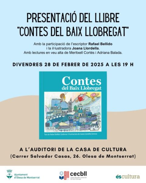 La Bustia cartell presentacio llibre Contes del Baix Llobregat