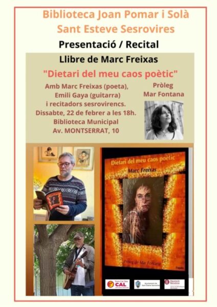 La Bustia cartell presentacio llibre Marc Freixas Sant Esteve