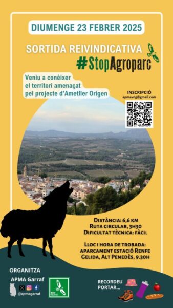 La Bustia cartell sortida reivindicativa StopAgroparc