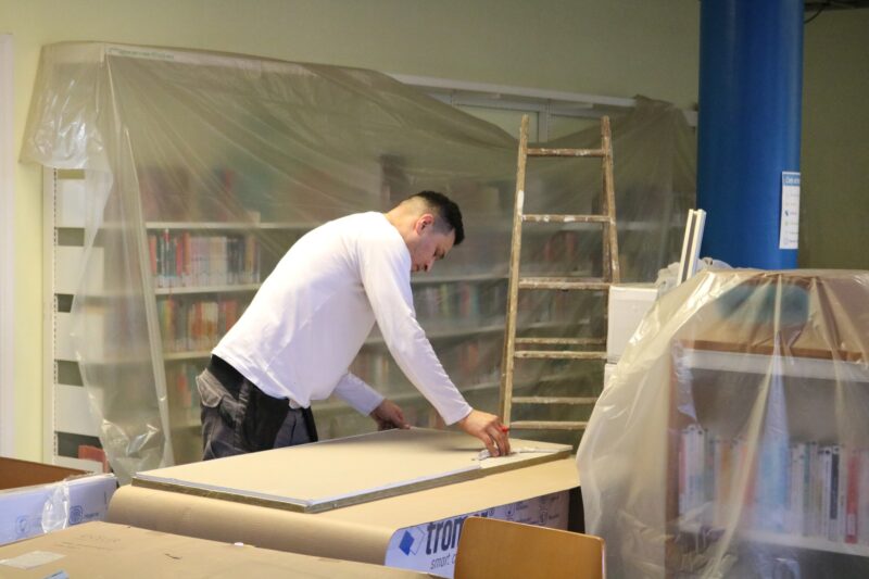 La Bustia obres Biblioteca Sant Andreu 2