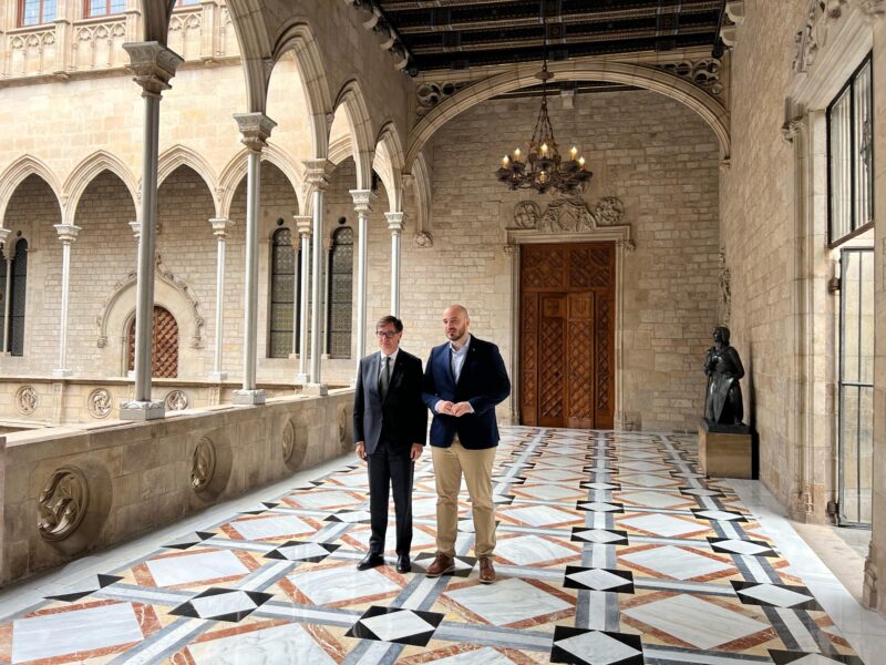 La Bustia reunio Marc Giribet i Salvador Illa febrer 2025 2