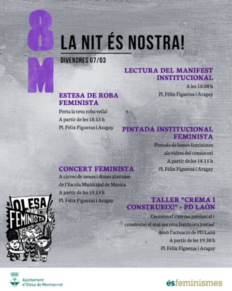 La Bustia cartell 8M Olesa 2