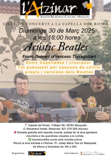 La Bustia cartell Acustic Beatles Masquefa