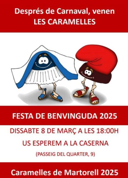 La Bustia cartell benvinguda Caramelles Martorell