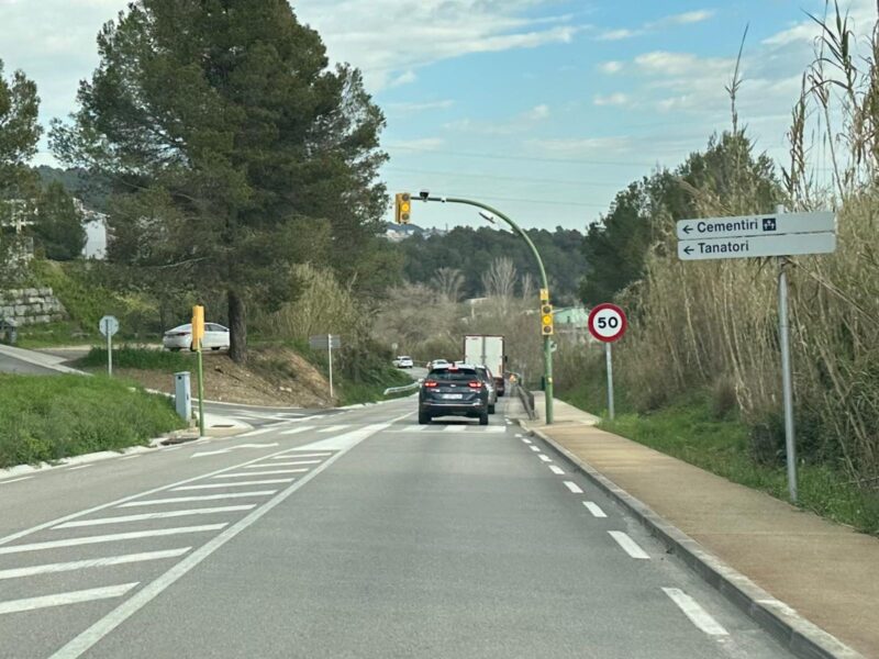 La Bustia obres carretera Les Carpes Olesa 5