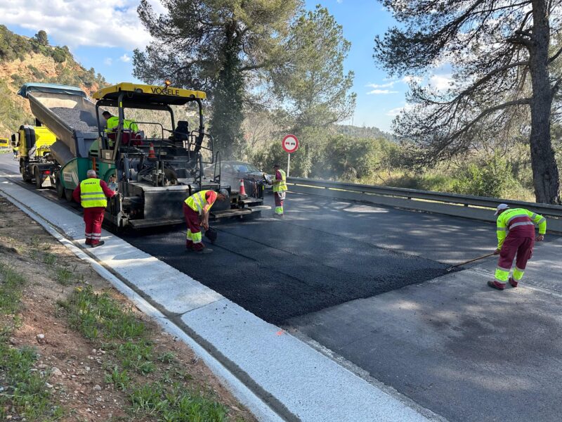 La Bustia obres carretera Les Carpes Olesa Abrera