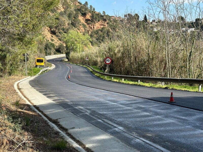 La Bustia obres carretera Les Carpes Olesa Abrera
