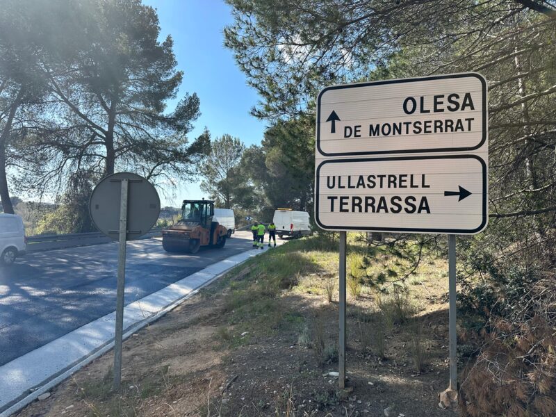 La Bustia obres carretera Les Carpes Olesa Abrera