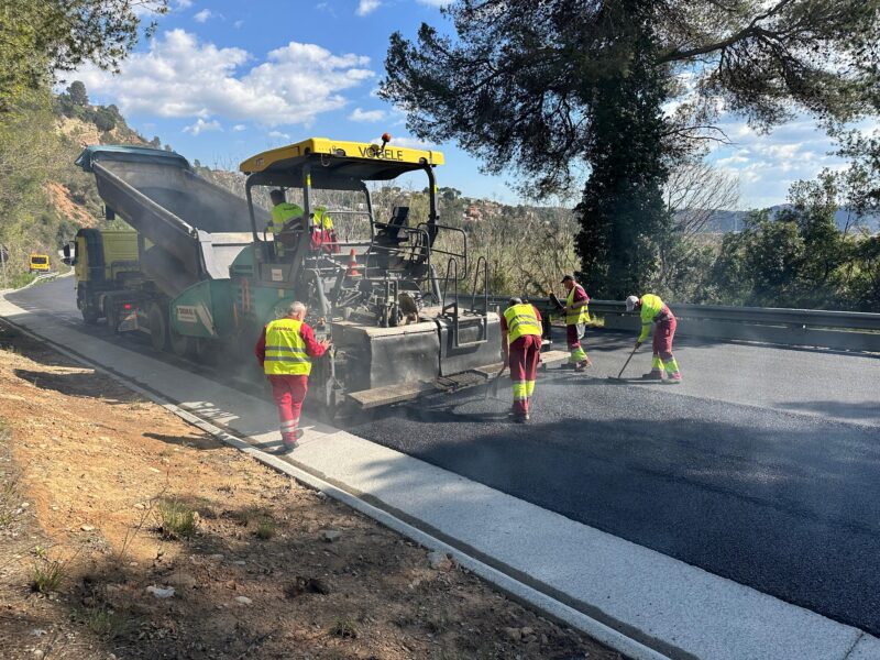 La Bustia obres carretera Les Carpes Olesa Abrera