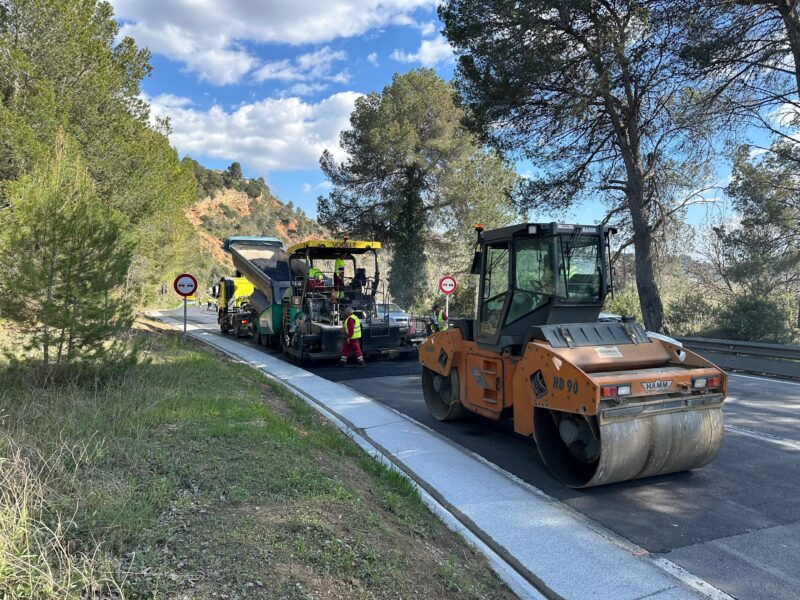 La Bustia obres carretera Les Carpes Olesa Abrera