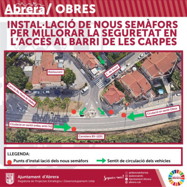 La Bustia semafors barri Les Carpes Abrera 3