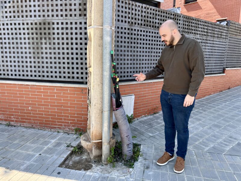 La Bustia cables penjats Sant Andreu