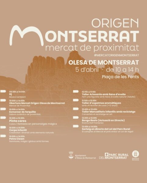 La Bustia cartell Mercat Origen Montserrat 5 abril 2025 Olesa