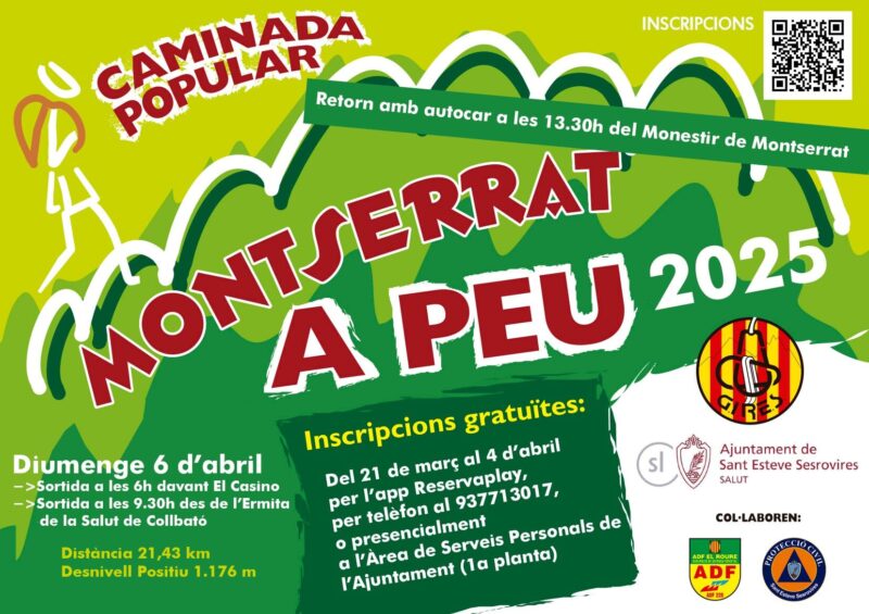 La Bustia cartell Montserrat a peu