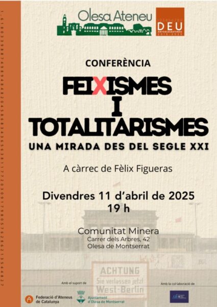 La Bustia cartell conferencia feixismes i totalitarismes