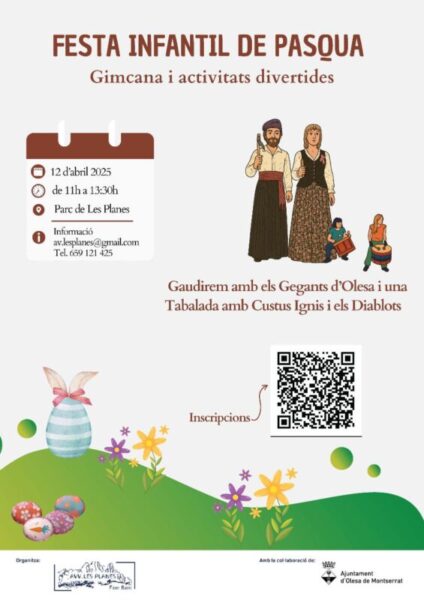 La Bustia cartell festa infantil Pasqua Olesa