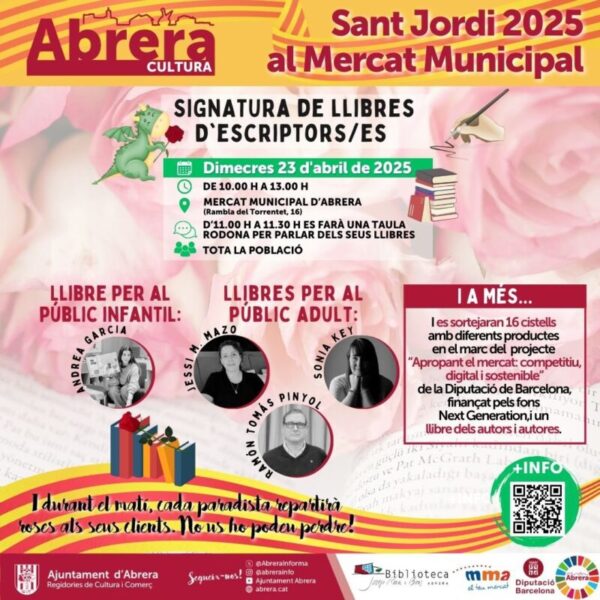 La Bustia cartell signatures Sant Jordi Abrera 1