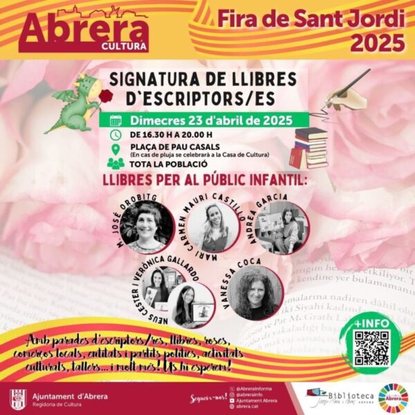 La Bustia cartell signatures Sant Jordi Abrera 2