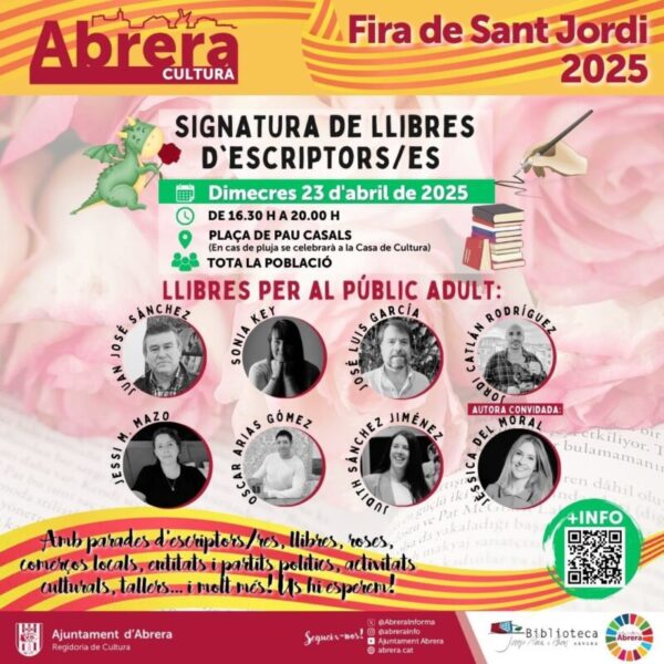 La Bustia cartell signatures Sant Jordi Abrera 3