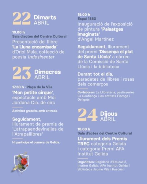 La Bustia programacio Sant Jordi Gelida