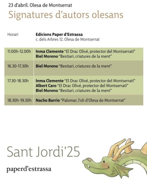 La Bustia signatura Sant Jordi llibres Paper Estrassa Olesa 2025