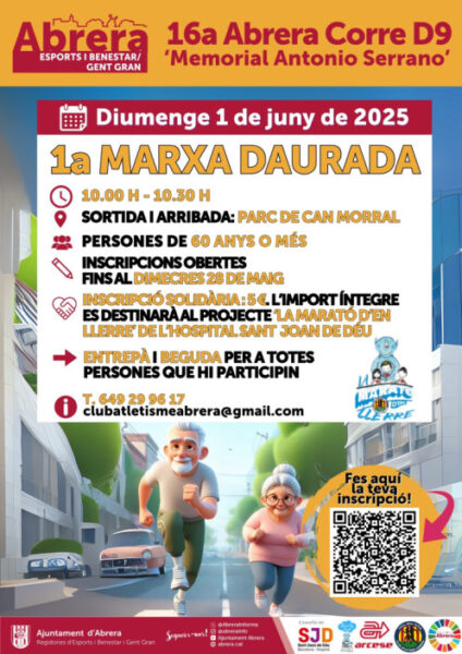 La Bustia cartell Abrera Corre D9 Marxa Daurada
