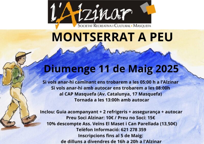 La Bustia cartell Montserrat a peu Masquefa