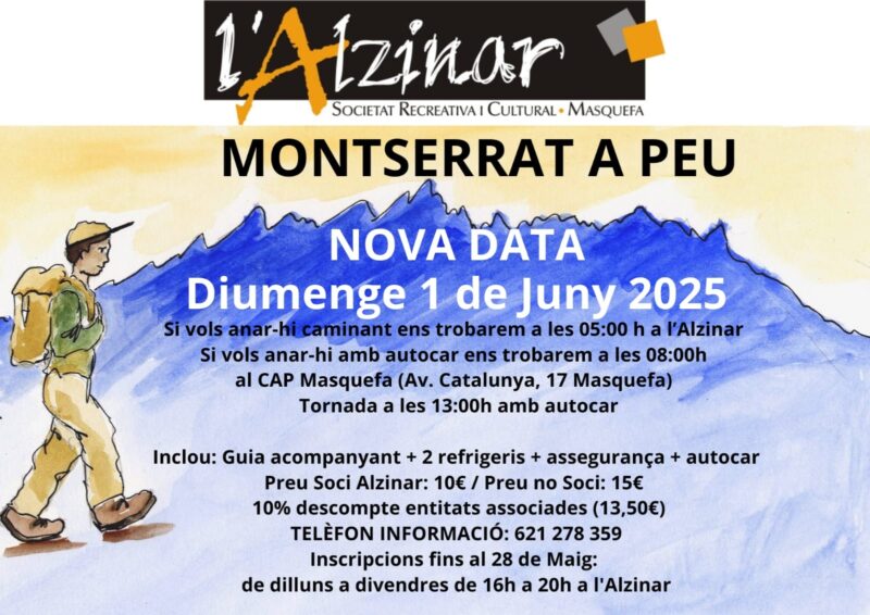 La Bustia cartell Montserrat a peu