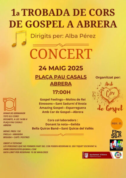 La Bustia cartell cors de gospel Abrera