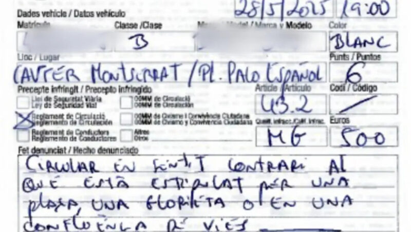 La Bustia conduccio incivica Martorell 1