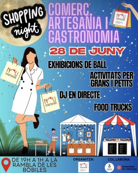 La Bustia cartell Shopping Night Nou Martorell 2025