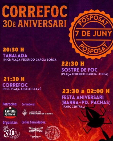 La Bustia cartell aniversari colla de diables Sant Andreu