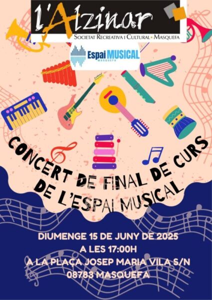 La Bustia cartell concert final de curs Espai Musical