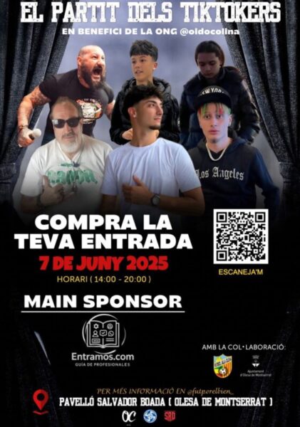 La Bustia cartell el partit dels tiktokers