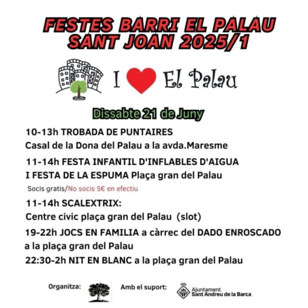 La Bustia cartell festes barri El Palau