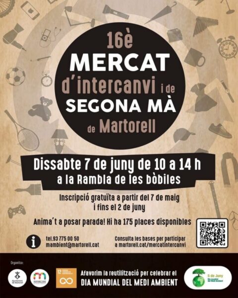 La Bustia cartell mercat intercanvi i segona ma Martorell