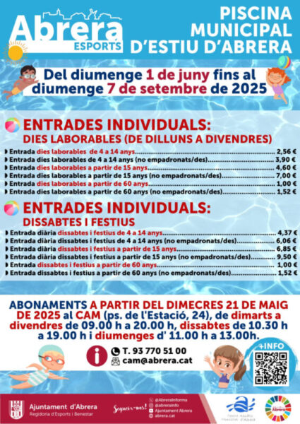 La Bustia cartell piscina Abrera 3