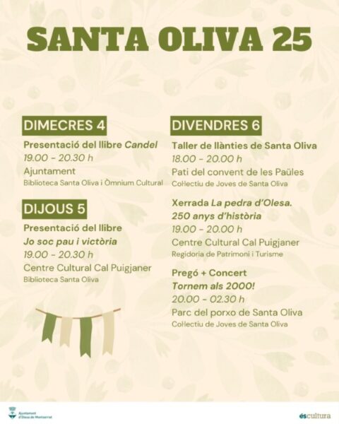 La Bustia programacio Santa Oliva Olesa 1