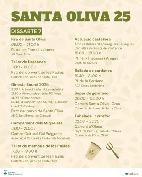 La Bustia programacio Santa Oliva Olesa 2