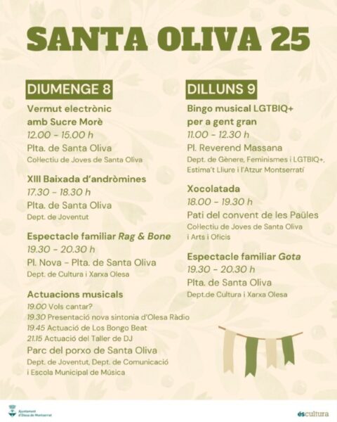 La Bustia programacio Santa Oliva Olesa 4