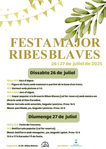 La Bustia cartell Festa Major Ribes Blaves